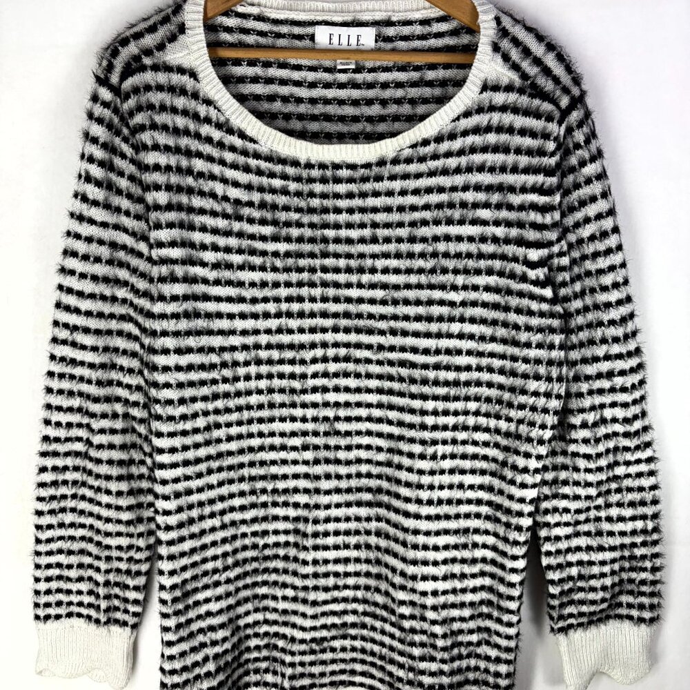 Elle Black White Knit Sweater